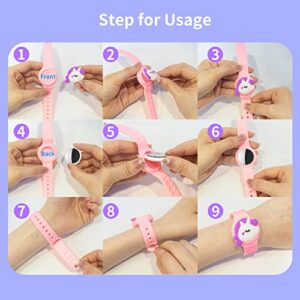 2PACK Holder for Apple Airtag, Air Tag DIY Cute Toddler Hidden Adjustable Watch Band Anti-Lost Waterproof Silicone Case