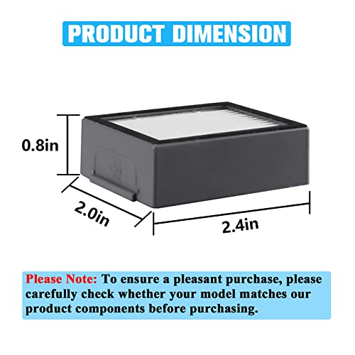 Filter Replacement for iRobot Roomba e, i and j Series i7 i7+/plus i3 i3+ E5 E6 E7 i4 i6 i6+ i8 i8+ Robot Vacuum Cleaners Parts, 12 Pack High Efficiency Filter + 1 Cleaning Brush