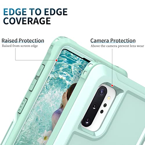 Military Case for Samsung Galaxy Note 10 Plus Tough Rugged Dual Layer Protective Case Hybrid Cover with 360°Ring Holder Kickstand