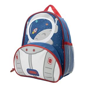 joy2b toddler backpack for boys and girls - space astronaut backpack for girls and boys - kids backpack for school camp travel - preschool backpack with water bottle holder - awesome astronaut