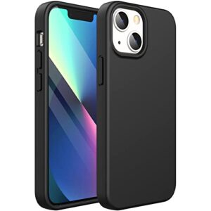 jetech silicone case for iphone 13 mini 5.4-inch, silky-soft touch full-body protective phone case, shockproof cover with microfiber lining (black)