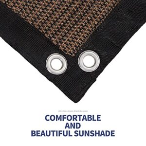 VICLLAX 90% Shade Fabric Sun Shade Cloth Privacy Screen with Reinforced Grommets for Outdoor Patio Garden Pergola Cover Canopy 6x8 FT, Mocha