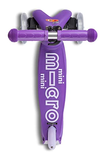 Micro Kickboard - Foldable Mini Deluxe Scooter, 3-Wheeled, Lean-to-Steer, Swiss-Designed, Award-Winning for Toddlers and Preschoolers Ages 2-5 (Purple)