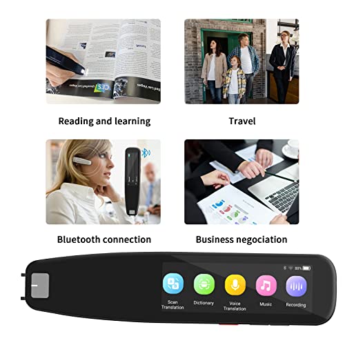 Language Translator Device, DOSMONO OCR Reading Pen, Dyslexia Reading Tool, 112 Languages Translator Device for Meetings Travelling Learning, Dictionary Pen, Book Reader, Exam Reading Pen