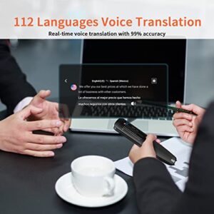 Language Translator Device, DOSMONO OCR Reading Pen, Dyslexia Reading Tool, 112 Languages Translator Device for Meetings Travelling Learning, Dictionary Pen, Book Reader, Exam Reading Pen