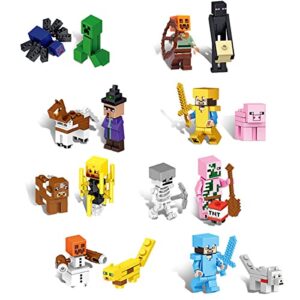 UputCook 16-Pack Minecraft Figures |1.65 Inches Minecraft Stitching Set Toys| Educational Toy Set for Children Boys and Girls