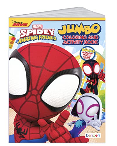 Spidey and His Amazing Friends Activity Set Bundle - Spiderman Coloring Book, Spiderman Stickers, 2-Sided Superhero Door Hanger and More, Red