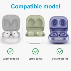 Valkit Compatible Galaxy Buds 2 Pro/Galaxy Buds 2/Galaxy Buds Pro/Buds Live Case with Lock, Full Body Protective Case for Men Women Shockproof Skin Cover for Samsung Earbuds with Keychain, Black