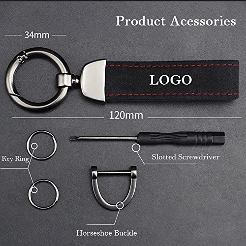 Car Keychain,For AMG logo w203 w204 w205 w211 w212 w213 w176 GLA Metal Alloy Car Key chains Car Styling KeyRings Accessories (black red line)