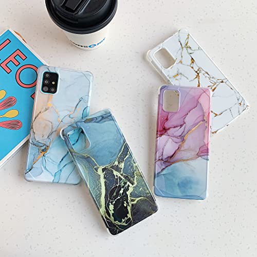 Compatible with Samsung Galaxy Note 10 Plus, Marble Cases IMD+PC Back Stylish Durable Shockproof Protective Cover Fashionable Designs for Women Girls