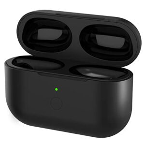compatible with airpods pro wireless charging case, charger case replacement for air pods pro with 660mah battery and bluetooth pairing button, no earbuds, black