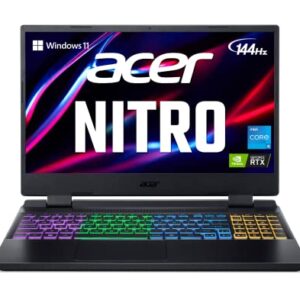 Acer Nitro 5 AN515-58-527S Gaming Laptop | Intel Core i5-12500H | NVIDIA GeForce RTX 3060 Laptop GPU | 15.6" FHD 144Hz IPS Display | 16GB DDR4 | 512GB PCIe Gen 4 SSD | Killer Wi-Fi 6 | RGB Keyboard