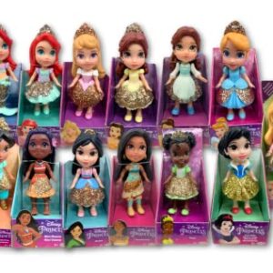 Amarina Packed in Clear Box for Gift Disney Princess Mini Poseable 3.5'' Doll Choose from All 11 Style Princess Characters (Tiana)