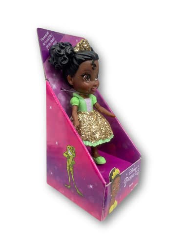 Amarina Packed in Clear Box for Gift Disney Princess Mini Poseable 3.5'' Doll Choose from All 11 Style Princess Characters (Tiana)