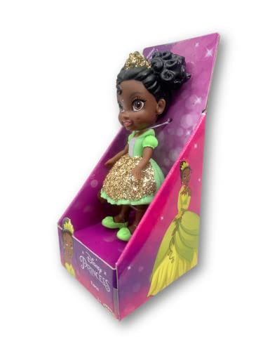 Amarina Packed in Clear Box for Gift Disney Princess Mini Poseable 3.5'' Doll Choose from All 11 Style Princess Characters (Tiana)