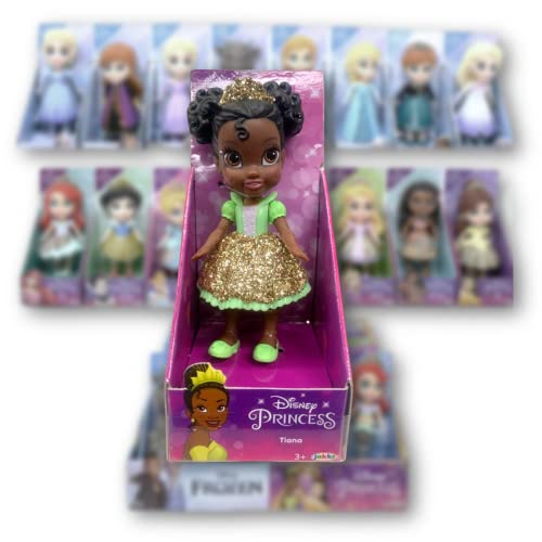 Amarina Packed in Clear Box for Gift Disney Princess Mini Poseable 3.5'' Doll Choose from All 11 Style Princess Characters (Tiana)