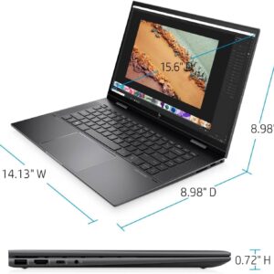 HP Newest Envy x360 2-in-1 Laptop, 15.6" Full HD Touchscreen, AMD Ryzen 7 5700U 8-Core Processor, 32GB RAM, 2TB SSD, Backlit Keyboard, HDMI, Webcam, Wi-Fi 6, Windows 11 Home, Stylus Pen Included