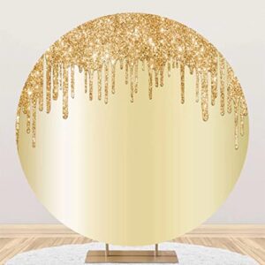 dashan 6.5x6.5ft polyester gold theme round backdrop glittering sequins starlight photography background for adult kids baby shower girl birthday party banner decor photo portrait studio booth props