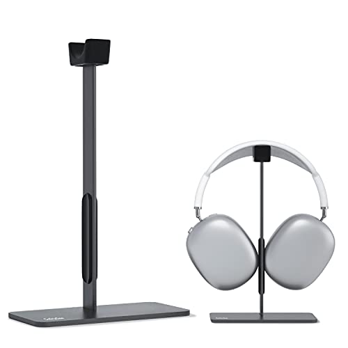 CoStySee Headphone Stand for Airpods Max with Auto-Sleep Mode Aluminum Sleep Holder with Anti-Slip Base and U-Shaped Silicone Headrest for Airpods Max（Gun Black）