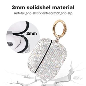 Luxurious Rhinestone AirPods 3rd Generation case,Protective Bling Diamonds AirPod 3 Charging Case Cover, Bling Airpod Gen 3 Case Gift for Women (Silver)