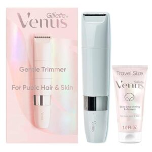 gillette venus for pubic hair & skin gentle trimmer plus 1oz smoothing exfoliant