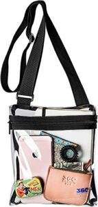 clear purses for women stadium crossbody | small clear bag stadium approved under 12x6x12 for concert, festival, games events