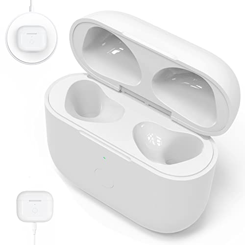 Wireless Charging Case Compatible with AirPods 3rd Generation Charging Case Cover, Replacement Charger Case Cover for Air Pods 3 Gen with Bluetooth Sync Quick-Pairing Button (Earbuds Not Included)