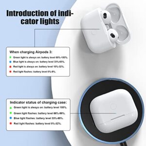 Wireless Charging Case Compatible with AirPods 3rd Generation Charging Case Cover, Replacement Charger Case Cover for Air Pods 3 Gen with Bluetooth Sync Quick-Pairing Button (Earbuds Not Included)