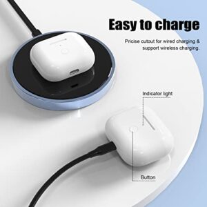 Wireless Charging Case Compatible with AirPods 3rd Generation Charging Case Cover, Replacement Charger Case Cover for Air Pods 3 Gen with Bluetooth Sync Quick-Pairing Button (Earbuds Not Included)