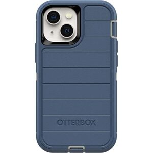 otterbox defender series case for apple iphone 13 mini - non-retail packaging, kickstand(fort blue)