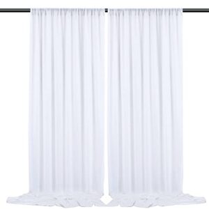 white drapes backdrop decorations - 2 panels 4.9ftx10ft sheer chiffon curtain backdrop drapes wedding party curtain decoration
