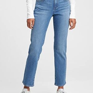 GAP Womens Classic Straight Fit Jeans, Medium Masco, 31 Regular US