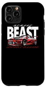iphone 11 pro import street racer, japanese racing car, tuner car themed case