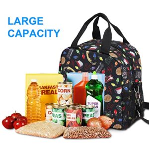 NIGEER Stranger Lunch Bag Things Lunch Box Leakproof Cooler Lunch Box for Men Women Reusable Thermal Tote Bag for Office Work School Picnic Beach