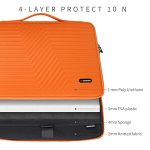 DOMISO 17 inch Laptop Sleeve with Handle Shockproof Waterproof EVA Protective Case for 17.3" Dell Inspiron/MSI GS73VR Stealth Pro/IdeaPad 320 321/HP Envy 17/LG Gram 17"/ROG Strix GL702VS, Orange