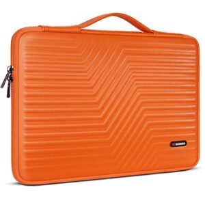 DOMISO 17 inch Laptop Sleeve with Handle Shockproof Waterproof EVA Protective Case for 17.3" Dell Inspiron/MSI GS73VR Stealth Pro/IdeaPad 320 321/HP Envy 17/LG Gram 17"/ROG Strix GL702VS, Orange