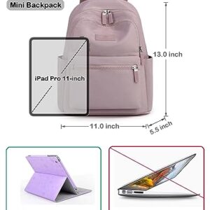 Collsants Small Backpack for Women Mini Backpack Small Backpack Purse Nylon Day Packs (Light Purple)