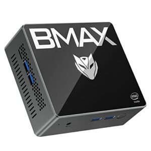 bmax mini pc 4-core j4105 (up to 2.5 ghz) 8gb lpddr4/256gb ssd 4k 60hz mini desktop computer gigabit ethernet dual-band wi-fi bt 5.0 hdmi 2.0 micro pc mini computer