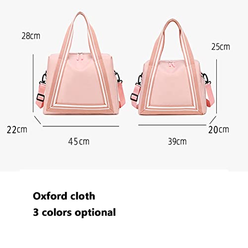 SKIITOON Storage Carry Bag,Foldable Organizer, Durable Polyester Sports Gym Bag, Dry and Wet Separation,Gray, Pink, Black,Large: 45x22x28cm (Color : Gray, Size : 45x22x28cm)