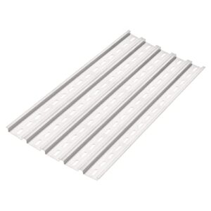 meccanixity din rail slotted aluminum mounting guide 300mm long 35mm wide 7.5mm high silver tone pack of 5