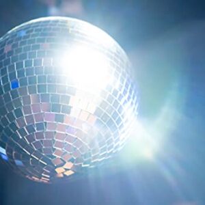 Mirror Disco Ball With Attached String For Hanging Ring, Reflects Light, Party Favor, 5" (Single)