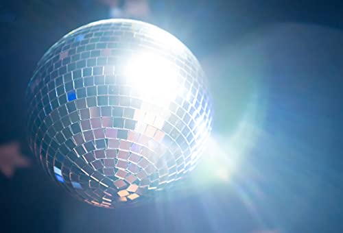 Mirror Disco Ball With Attached String For Hanging Ring, Reflects Light, Party Favor, 5" (Single)