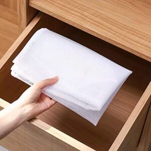 Mesh Pillow Toy Clothes Rack Foldable Doll Clothes Rack Balcony Clothes Dryer Wardrobe Cushion Storage Bag 2pack (L, White)