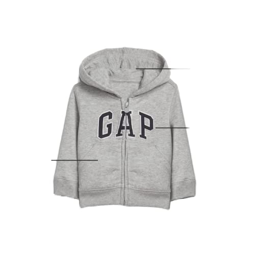 GAP baby boys Logo Zip Hoodie Hooded Sweatshirt, Blue Camo, 6-12 Months US