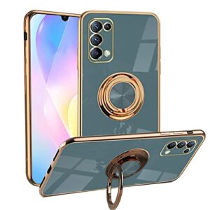 shockproof phone case for oppo reno 6 pro plus 5g pink, oppo reno 6 pro plus case holder, phone oppo reno 6 pro cases (snapdragon) silicone tpu (oppo reno 6 pro plus 5g, blue)