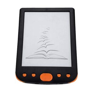 DOINGKING E-Book Reader, E-Ink Ink Screen E-Book Portable Splash Protection for Relaxing(Orange)