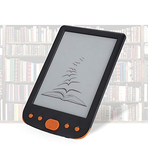 DOINGKING E-Book Reader, E-Ink Ink Screen E-Book Portable Splash Protection for Relaxing(Orange)