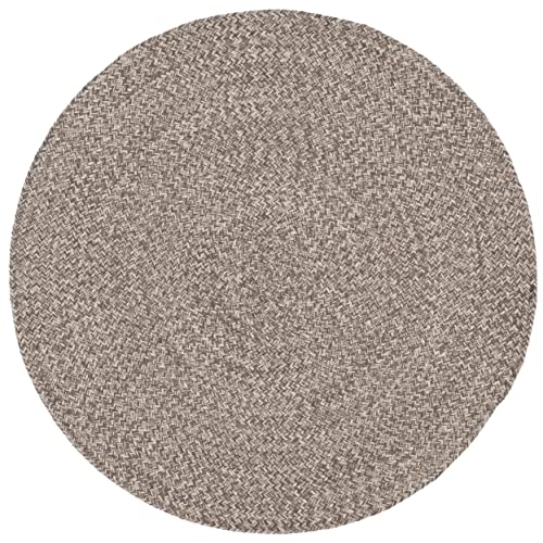 SAFAVIEH Braided Collection Area Rug - 2'6" x 4' Oval, Ivory & Beige, Handmade Country Rustic Farmhouse Reversible Cotton, Ideal for High Traffic Areas in Living Room, Bedroom (BRD256B)