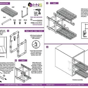 Hold N’ Storage 2 Tier Pull Out Cabinet Organizer – Heavy Duty Metal with 5 Year Limited Warranty -12.5"W x 21"D x 16-1/2"H