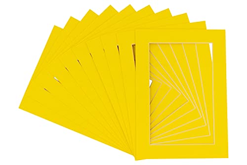 20x30 Mat for 24x36 Frame - Precut Mat Board Acid-Free Yellow 20x30 Photo Matte Made to Fit a 24x36 Picture Frame, Premium Matboard for Family Photos, Show Kits, Art, Picture Framing, Pack of 25 Mats